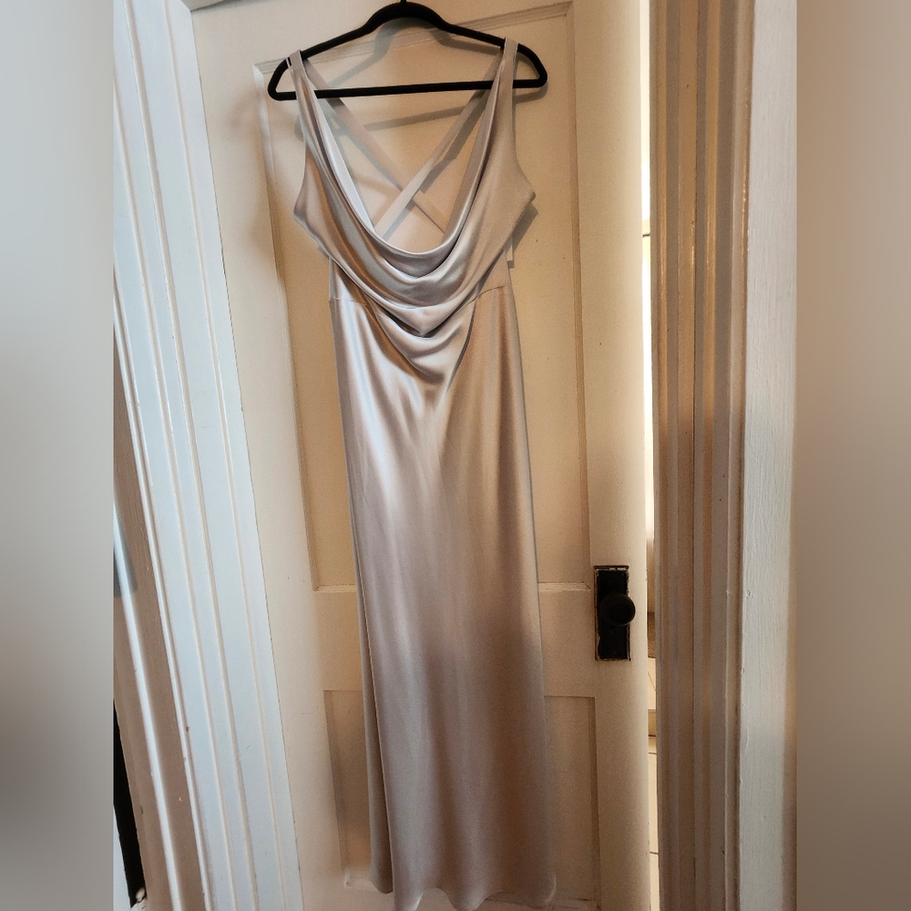 Bias cut double satin Evening Gown
